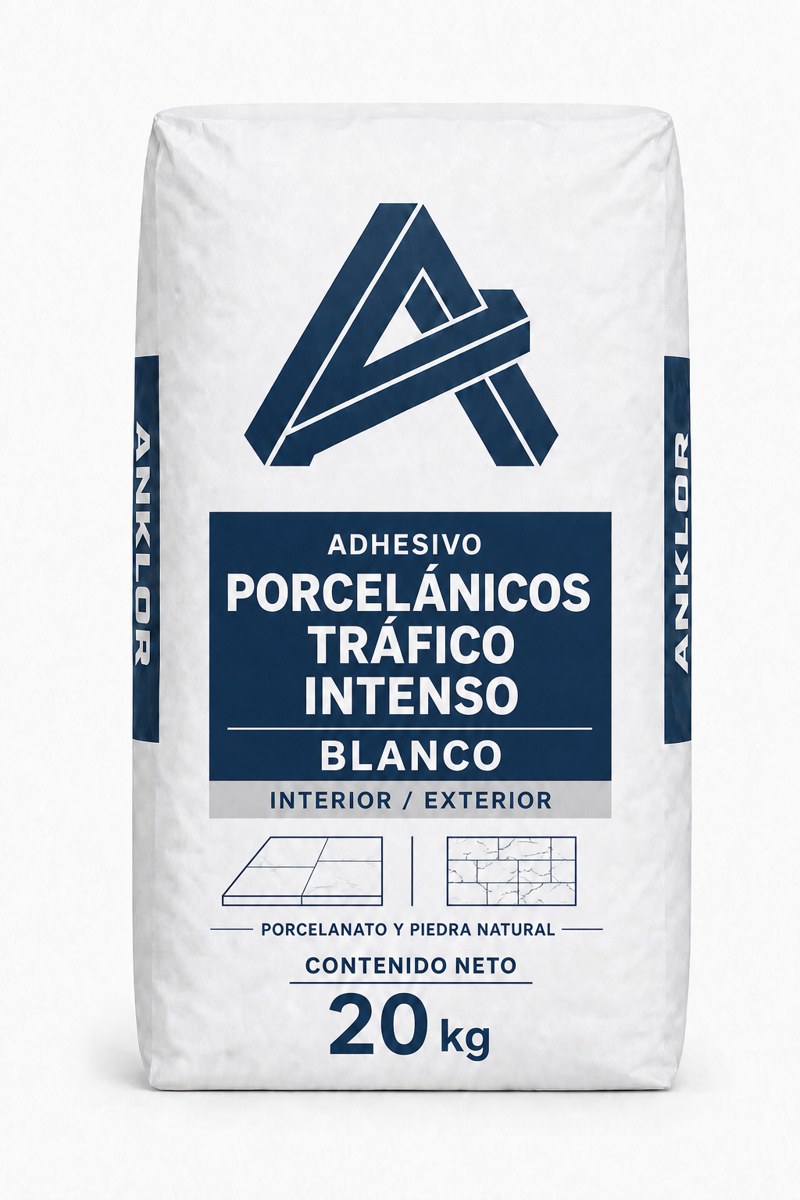 Empaque preliminar de Adhesivo Porcel&aacute;nicos Tr&aacute;fico Intenso Blanco