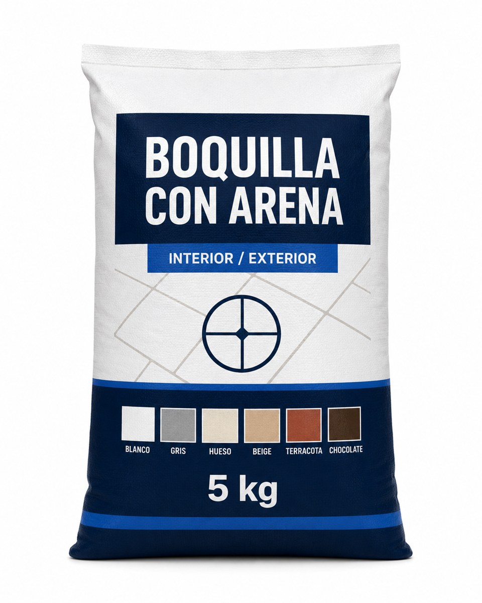 Empaque preliminar de Boquilla Con Arena Blanco Interior