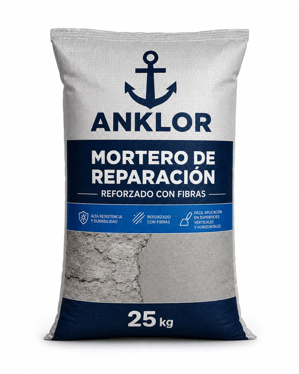 Empaque preliminar de Mortero De Reparacion Y Refuerzo Estructural Monocomponente Reforzado Con Fibras  Gris