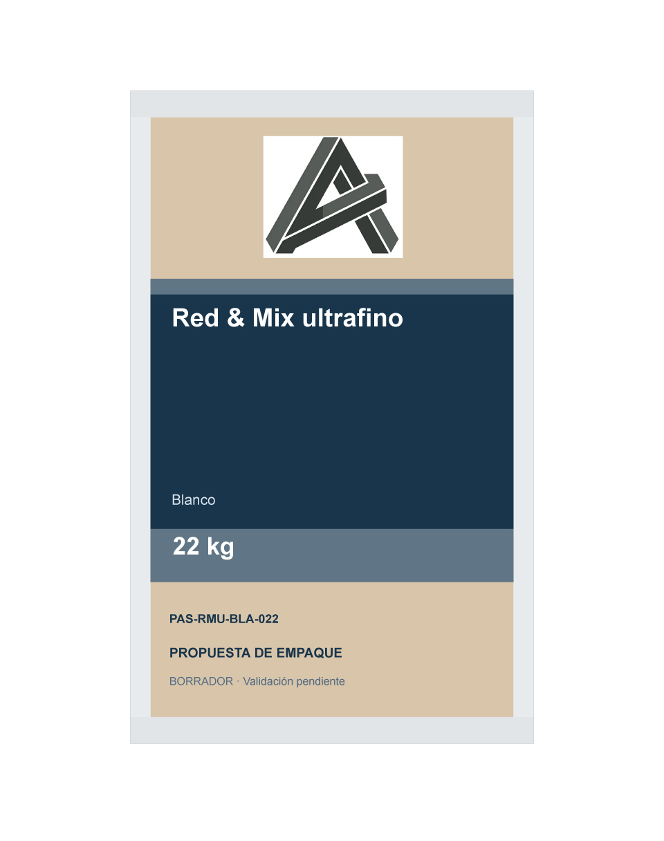 Empaque preliminar de Red & Mix ultrafino